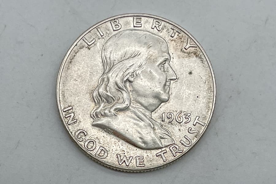 Silbermünze 1/2 Dollar 1963 USA